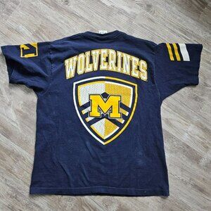 NCAA T Shirt Size XL Michigan Wolverines Vintage 90s Graphic 100% Cotton